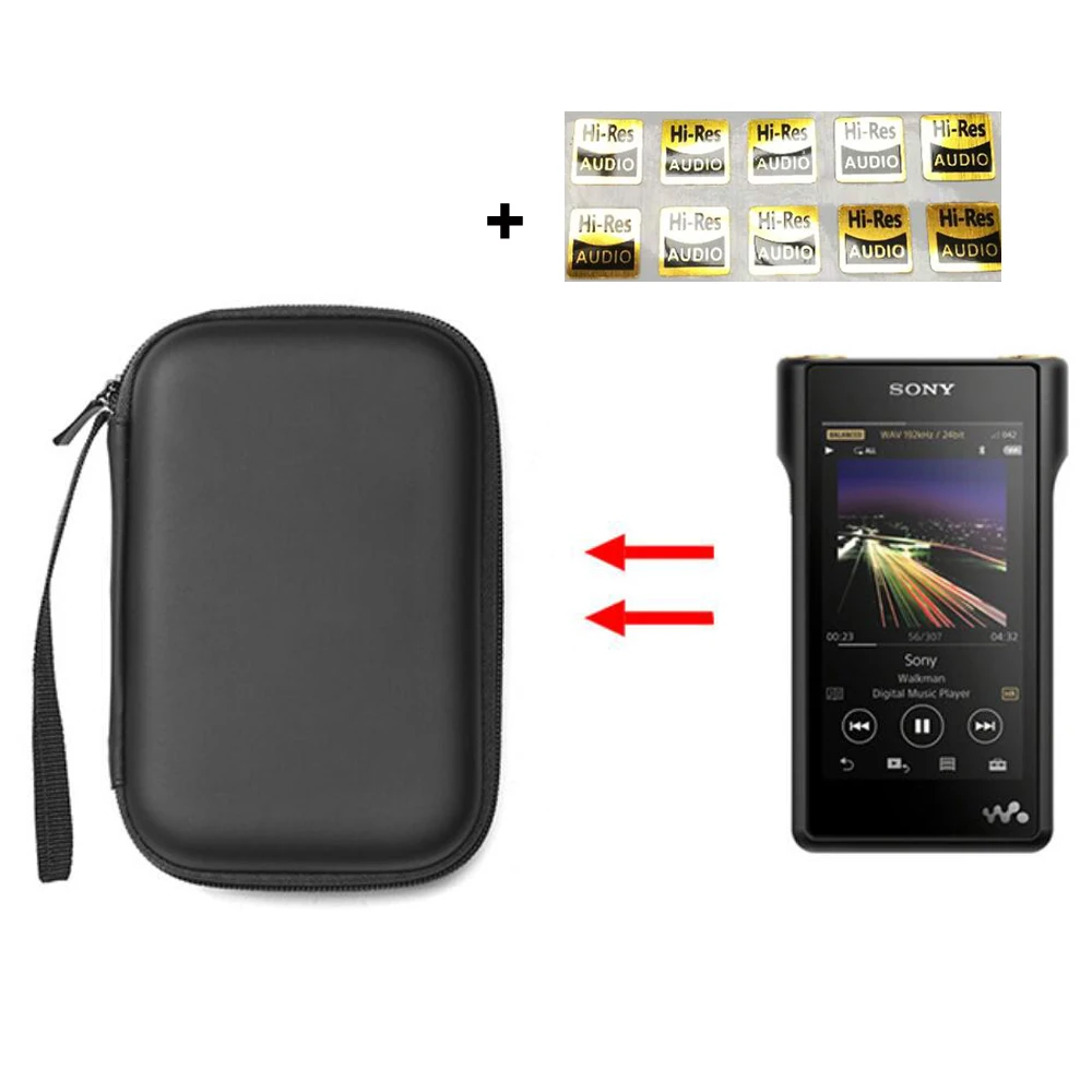 Custodia Rigida Da Viaggio In EVA Per Sony Walkman NW-A50/A55/A56/A57 (Nero)