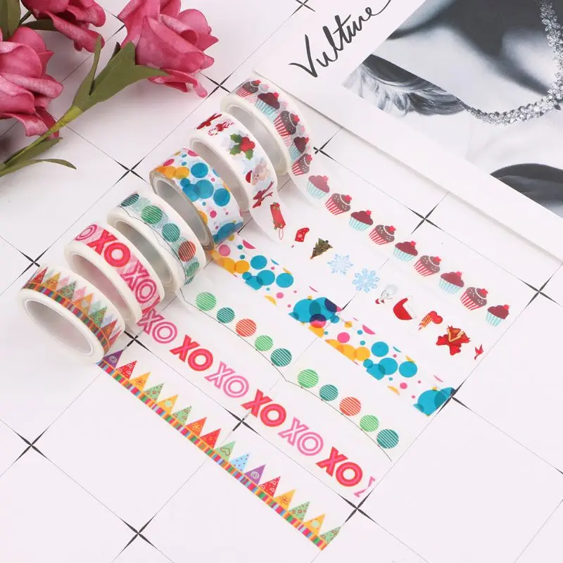 Decorative Christmas Washi Tape Paper DIY Scrapbooking Adhesive Tape School Office Supply