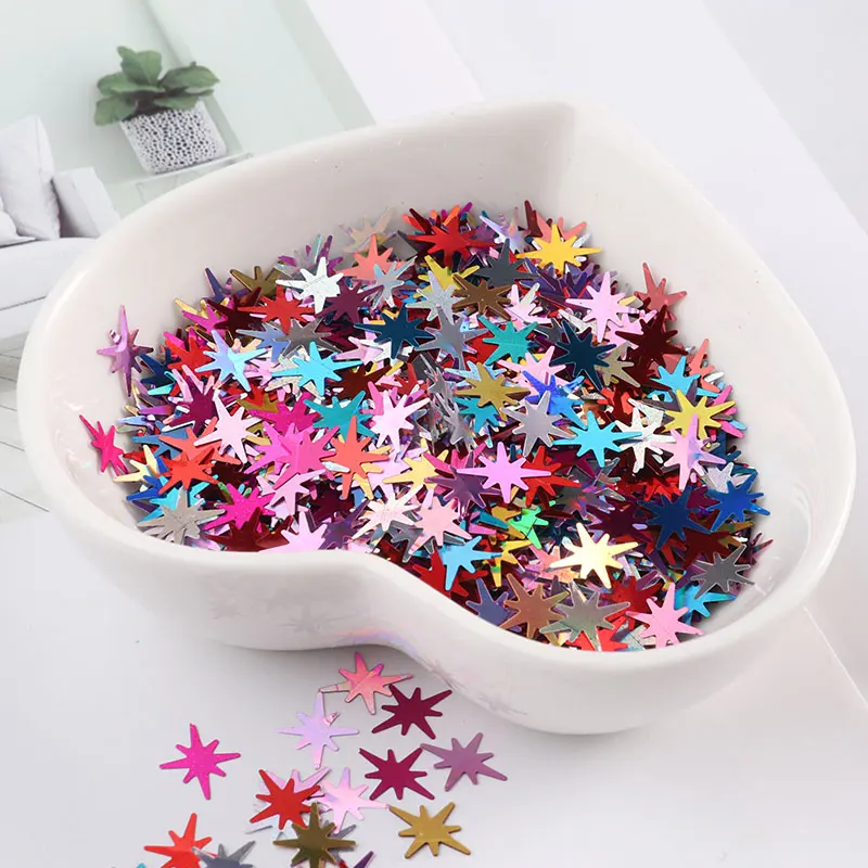 10g Pailette ultracienkich 10mm gwiazda cekiny PET Laser cekiny Glitters dla Nail Art DIY ślub Craft świąteczne dekoracje konfetti