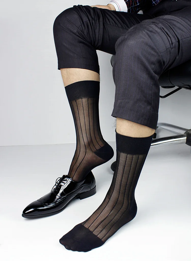 Tube Socks Dress Socks Gifts For Men Male Sheer Socks Exotic Formal Wear Socks Men Sexy Fasion Transparent Business TNT Socks