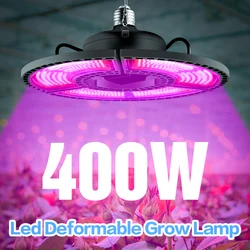 Indoor E27 Led 400W Grow Light Panel Full Spectrum Phyto Lamp Voor Bloemen E26 Lamp Voor Planten Hydrocultuur Led fitolamp Grow Tent