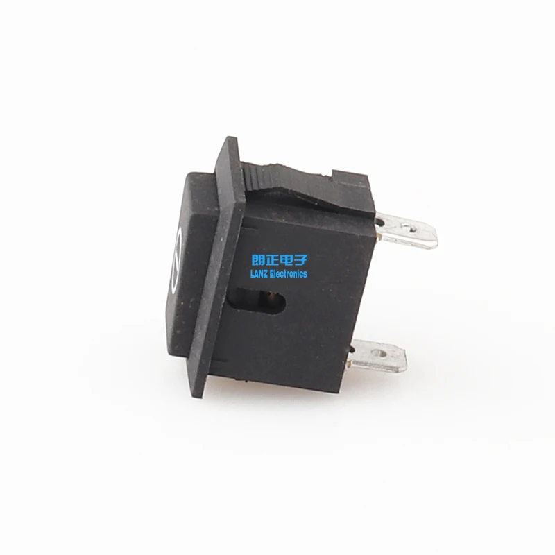 Push Button Switch 21x15mm SPST 2Pin 10A 125VAC KCD1 Snap-in On/Off Boat Black Rocker Switch