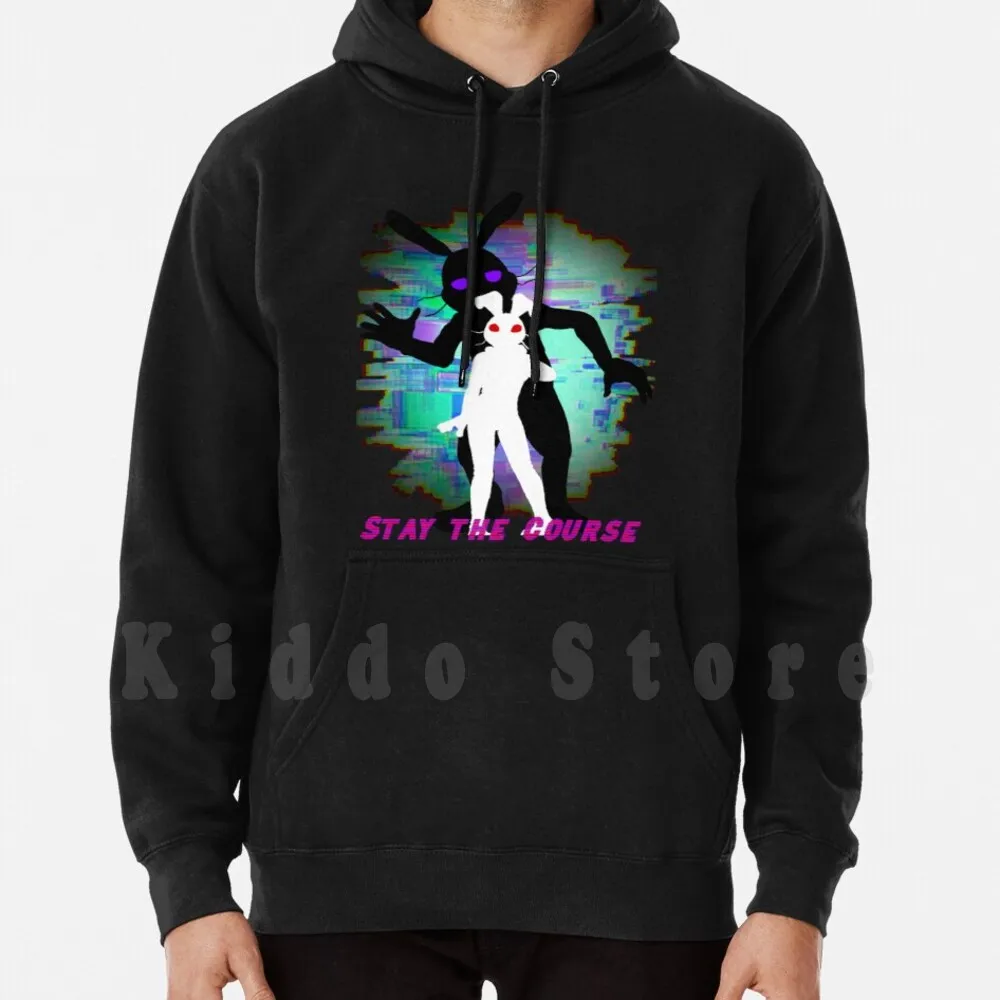 Sudaderas con capucha Stay The Course de manga larga Glitchtrap Vanny Security Breach Fnaf Five Nights Five Nights At Stay The Course