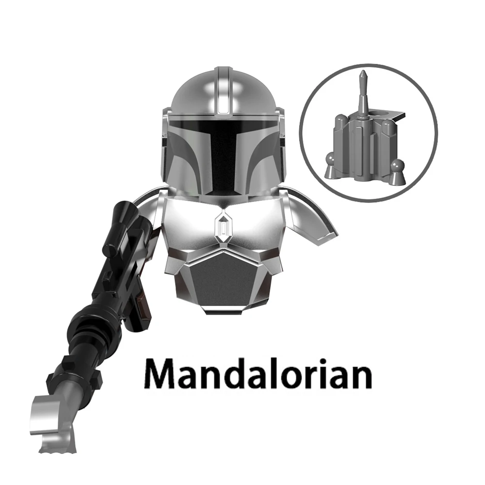 

Din Djarin Boba Fett Mandalorian Building Blocks Grogu Baby Yoda Death Watch Paz Vizla Bo-Katan Jango Star Action Figure