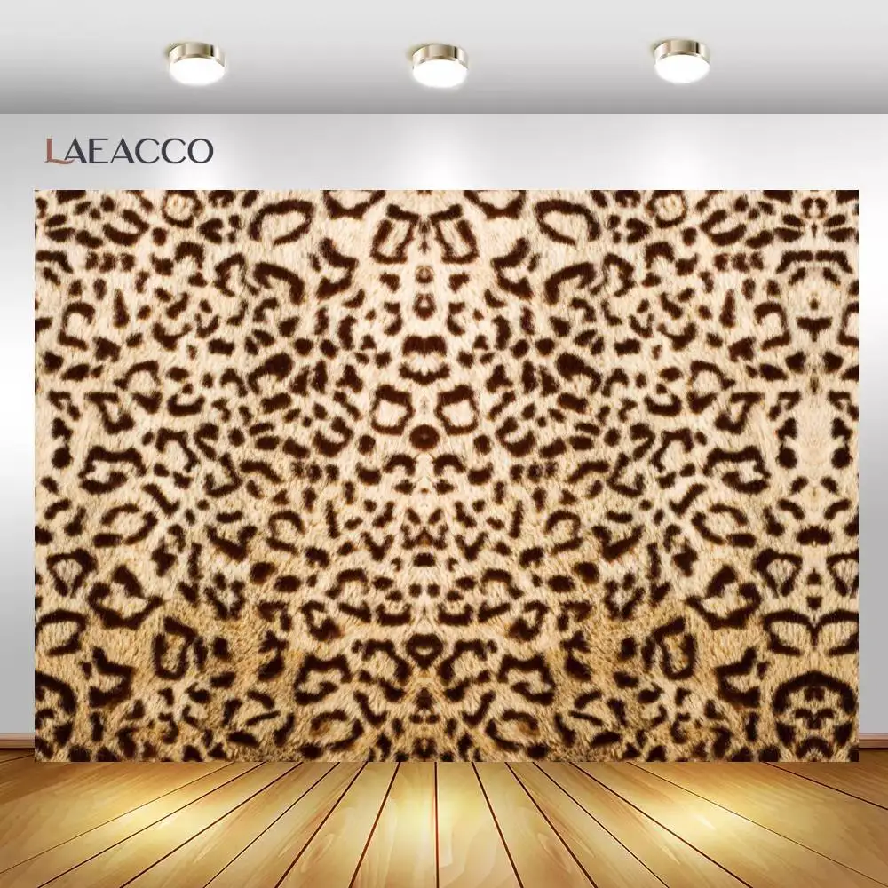 Laeacco  Leopard Pattern Surface Of Leather Texture Seamless Pattern Photographic Background Photo Backdrop For Photo Studio