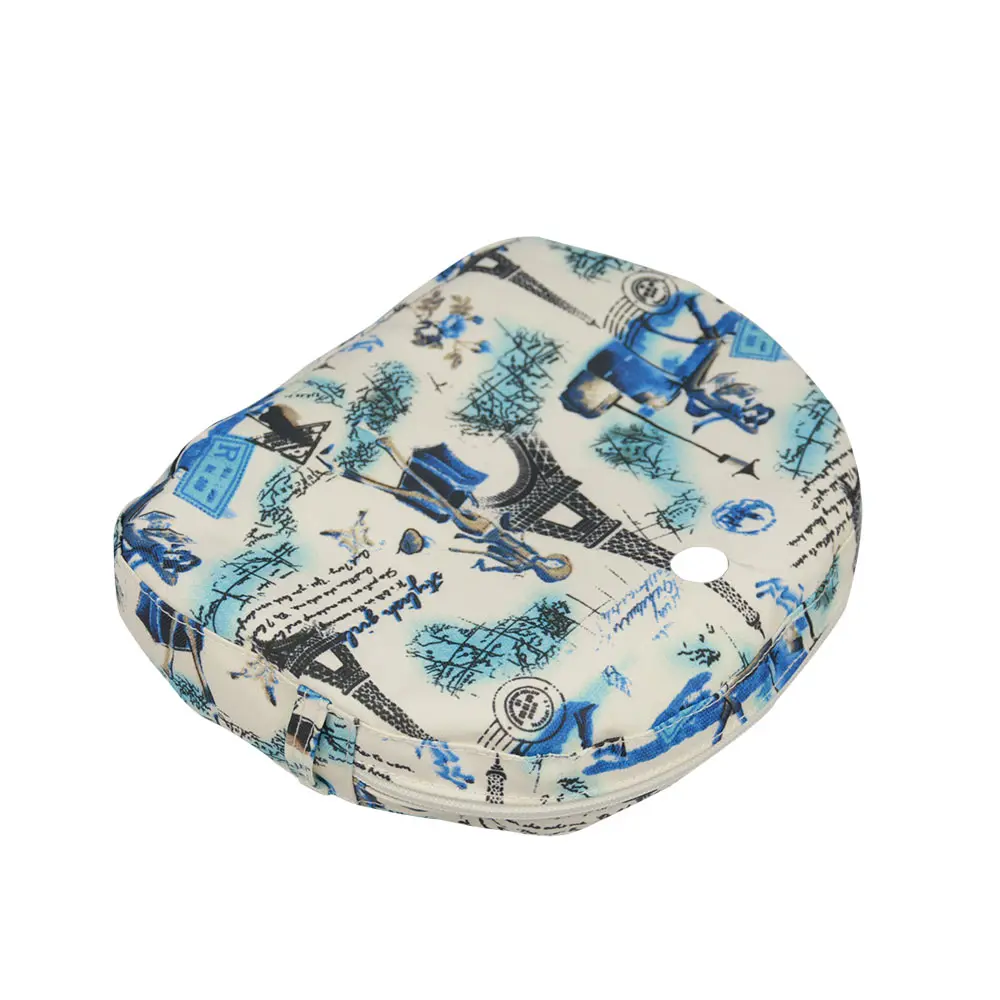 New floral Composite Twill Cloth Waterproof Inner Lining Insert Zipper Pocket for O bag  Obag moon light for O moon baby