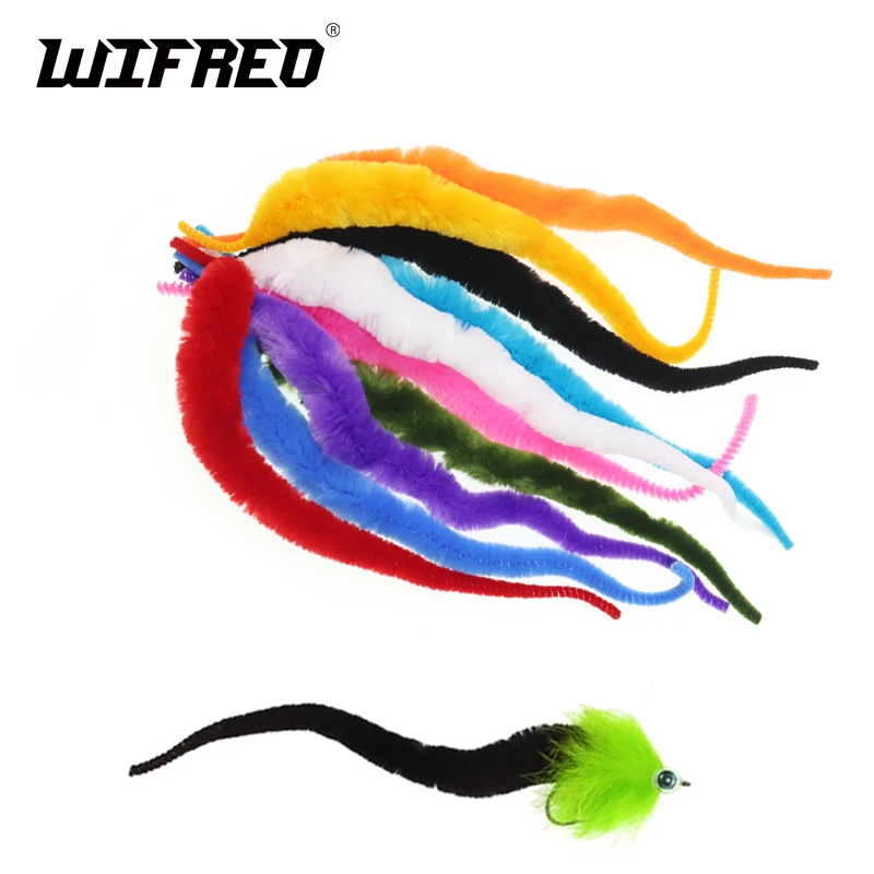 Wifreo 5pc/pa L Fly Tying Magnum Dragon Tails Pike Mustky Steelhead Saltwater Fly Snake Wiggle Tail Tying Tail Material Chenille