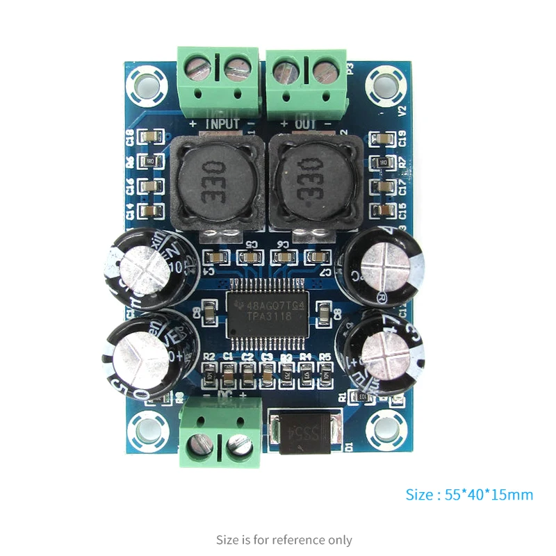 UNISIAN 오디오 앰프 보드 클래스 D 60W 모노 채널 디지털 미니 파워 앰프, DIY 휴대용 스피커 시스템용 TPA3118