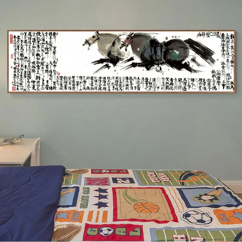 

Chinese Retro Horse Painting Classical prints Wall Art Canvas posters Artwork Home Living Room Office dens Decor