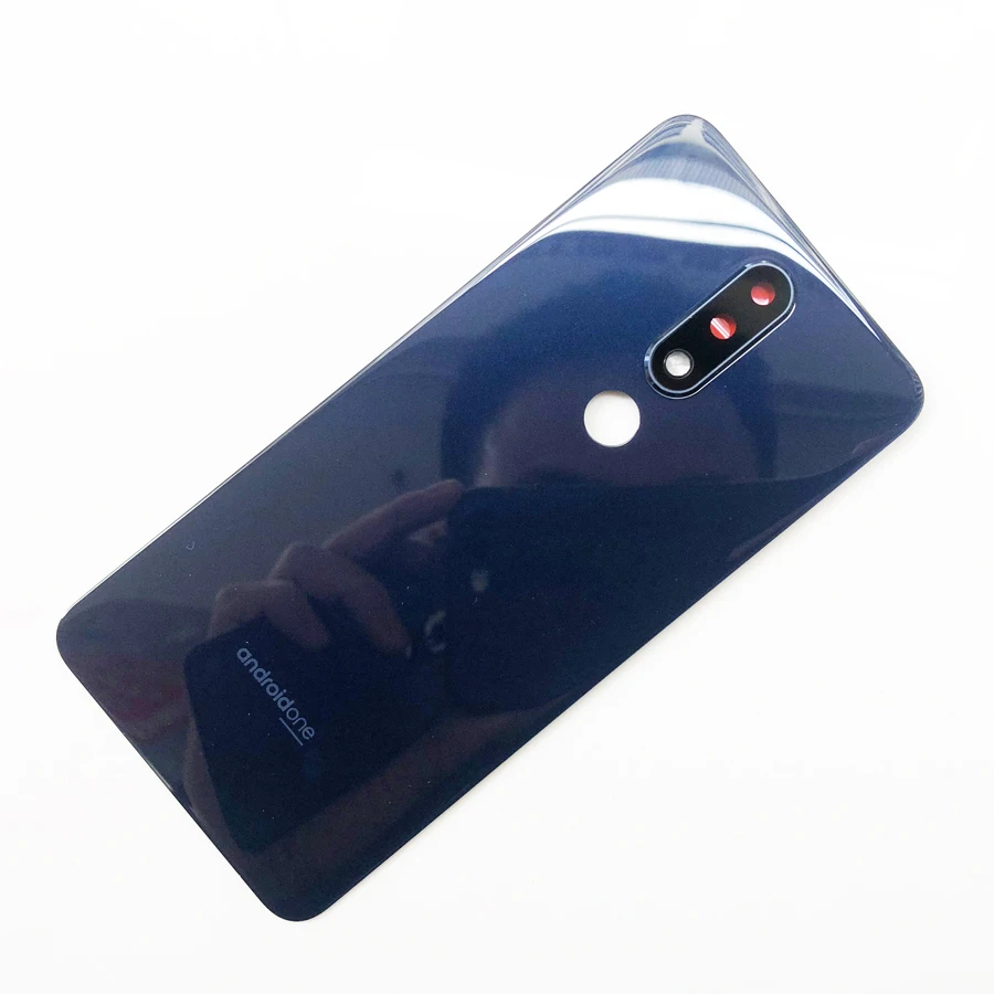 100% A+++ Back Glass Battery Cover Rear Door Housing For Nokia 5.1 Plus / X5 TA-1102 1105 1108 1109 1112 With Camera Lens