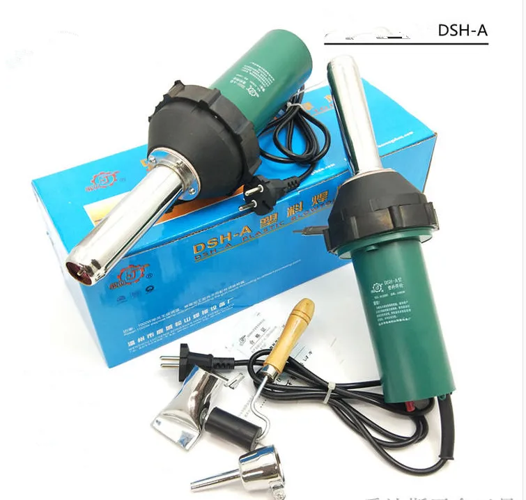 Pistola de ar quente de plástico, com bico de ponta para lápis, rolo de pressão, pistola de calor para soldador, 1080w, 220v, 50hz