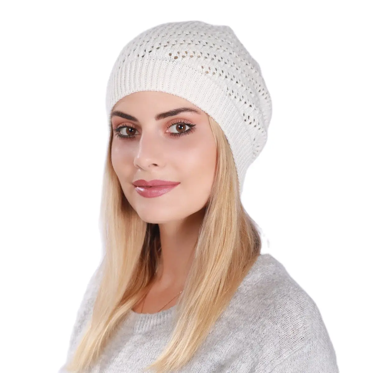 Fashion New Women Beanies Skullies Hat Cap Lady Spring Autumn Winter Solid Knitted Hollow Out Casual Bone Soft Cap Hat For Women