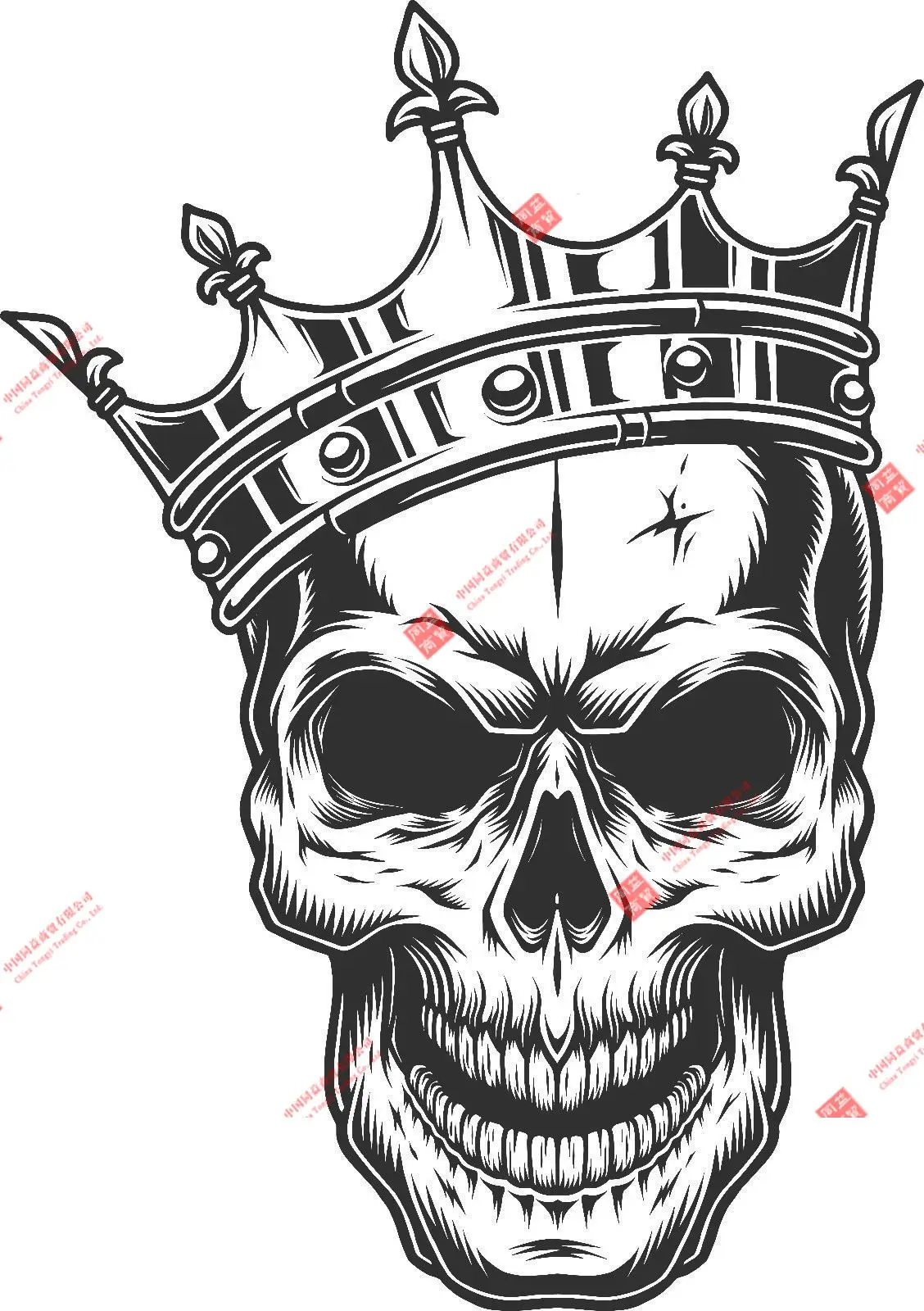

Creative CROWN SKULL DECAL STICKER IN USA TRUCK BIKE HELMET VEHICLE WINDOW WALL Racing Helmet Stickers