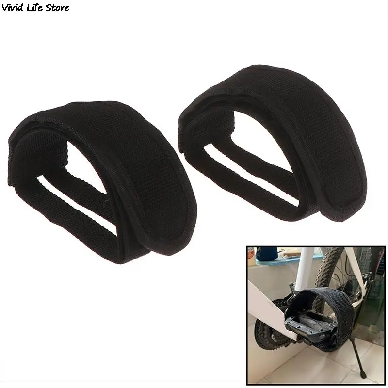 2Pcs Bicycle Fixed Gear Cycling Pedals Bands Feet Set With Straps Beam Foot Cycling Bike Anti-slip Bicycle Pedals Belt