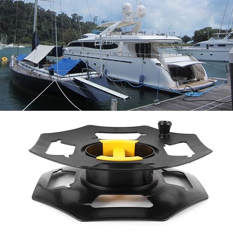 Kabel Luar Ruangan Gulungan Rapi 25M Penyimpanan Gulungan Kawat Ekstensi Bingkai Rapi Menggulung Berdiri untuk Karavan Yacht RV Penyimpanan Kabel