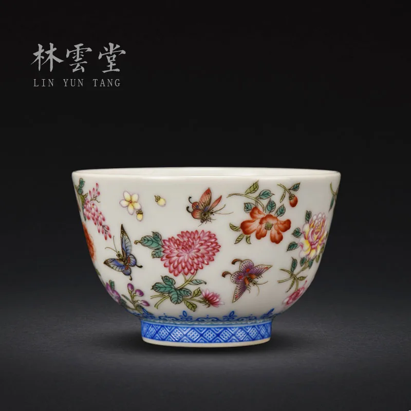 

Lin Yuntang pastel recent masters cup high-grade sample tea cup jingdezhen kung fu tea cups of tea