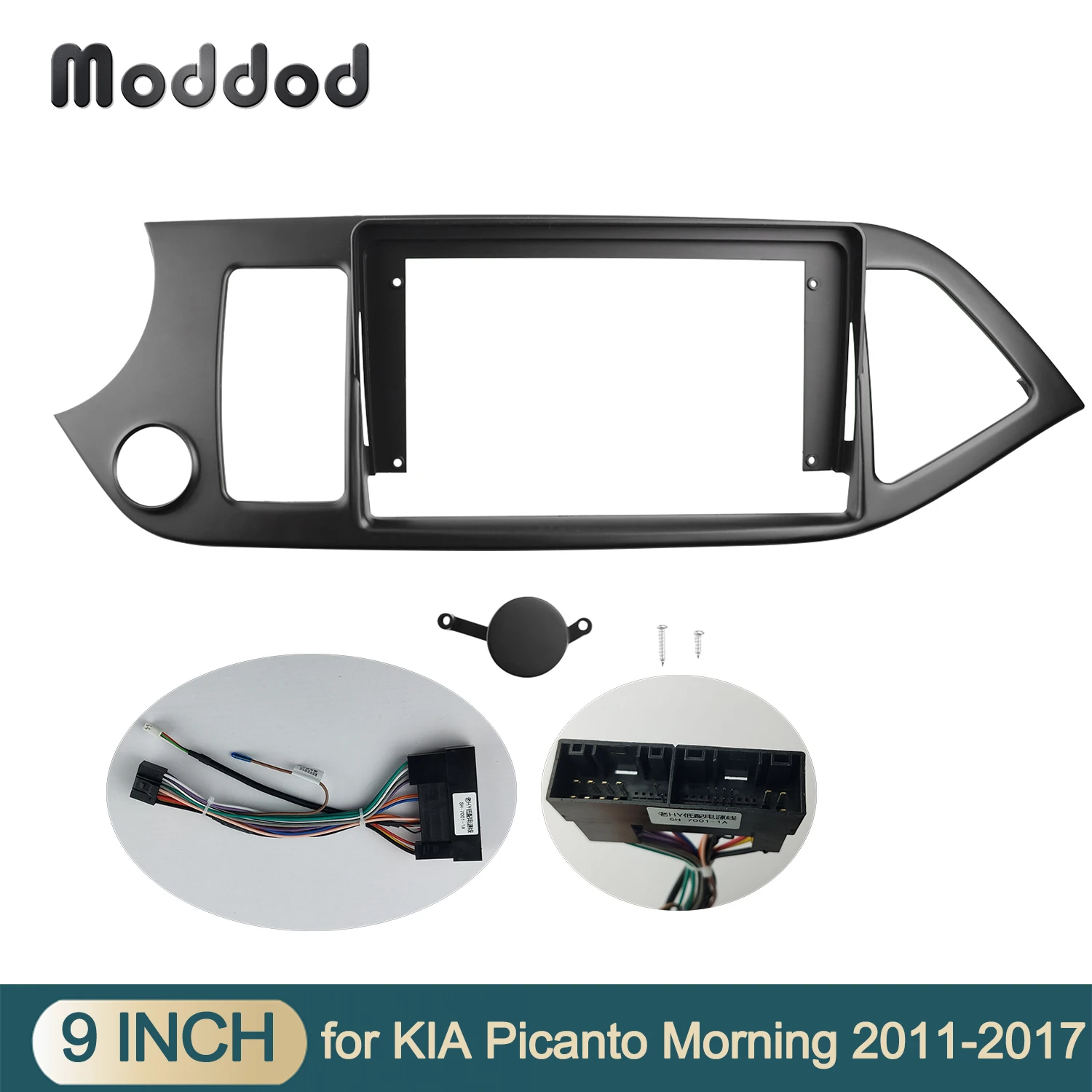 

2 Din Fascias for KIA MORNING PICANTO 2011 LHD 9 INCH Stereo GPS DVD Player Panel Radio Refitting Dashboard Install Frame Bezel