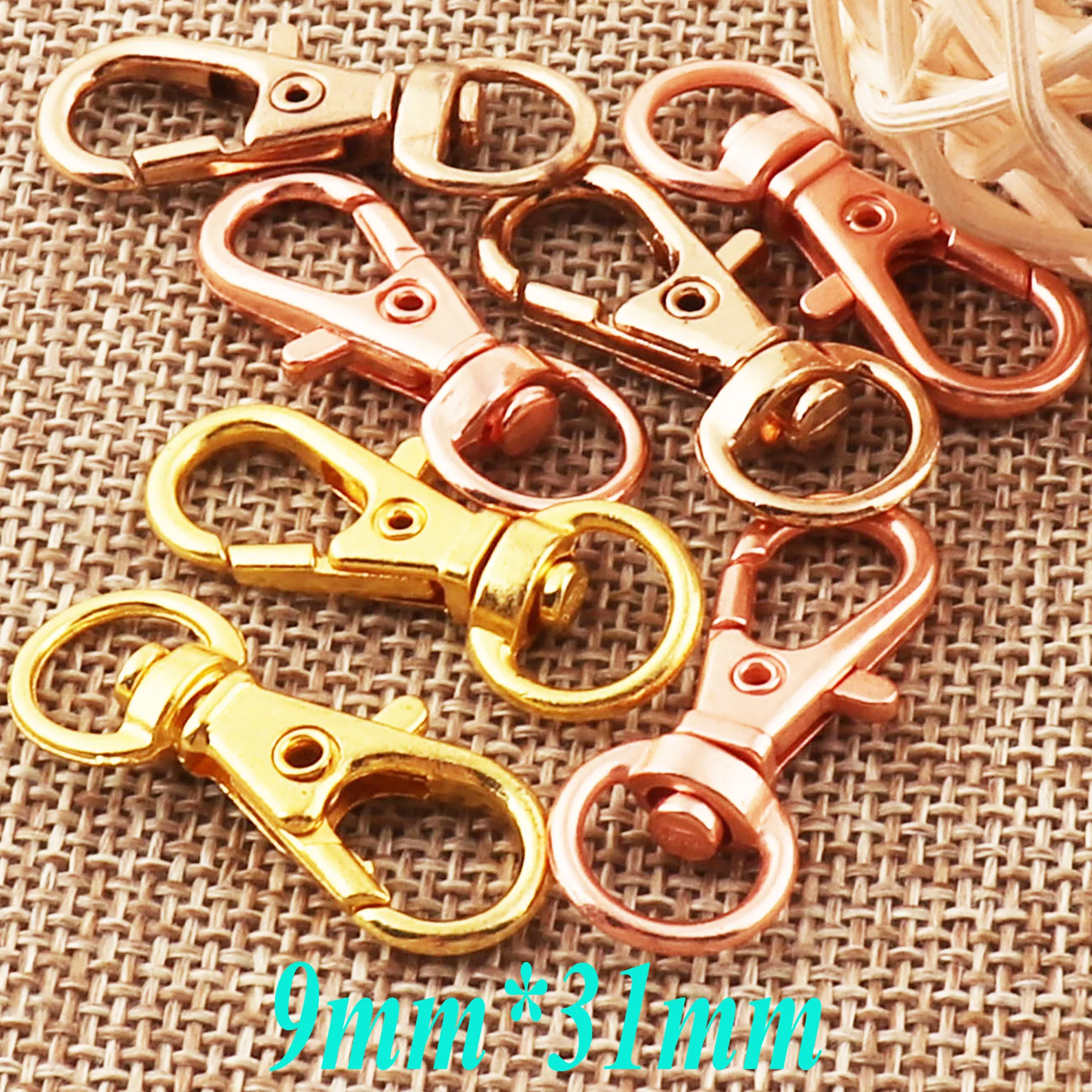 30 pcs กุ้งก้ามกราม Clasps GOLD/Pale GOLD/Rose Gold กรงเล็บ Carabiner Snap BUCKLE Gate กระเป๋าสายคล้องกระเป๋ากระเป๋าถือ Snap Hook