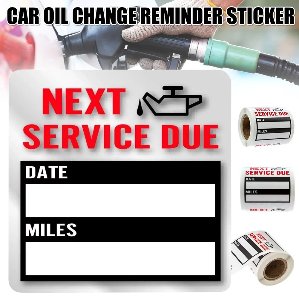 Spot Oil Change Service Reminder Sticker Clear Window Lite Stock 100pcs/Roll Stickers Car Styling