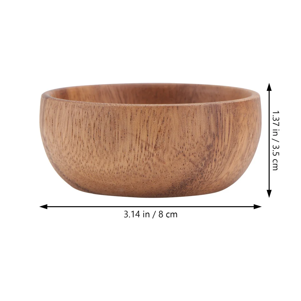 Juego de cuencos de madera para ensalada, platos decorativos de madera, decoración de sopa, almuerzo