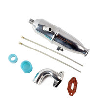 HSP 1:10 oil truck aluminum alloy exhaust pipe exhaust pipe 102009 02026 with elbow hose 02031