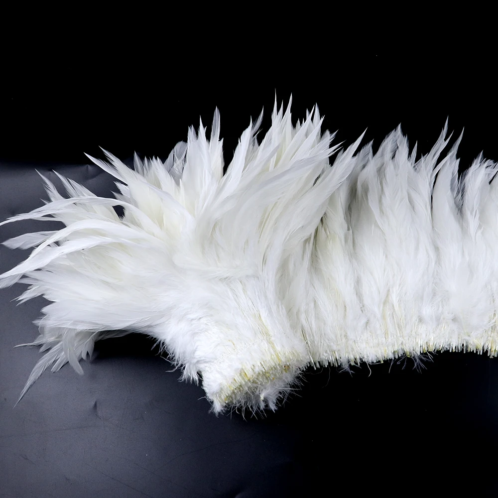 WCFeatherS 800-1000PCS Natural White Rooster Saddle Feathers Fly Tying Material DIY Jewelry Decorative Plume Wholesale