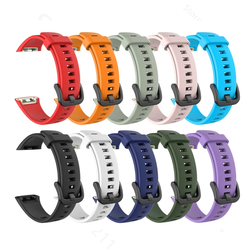 화웨이 밴드 6/6 프로 스마트 워치 스포츠 시계 밴드, 아너 밴드 6 교체 벨트 팔찌 액세서리 실리콘 손목 스트랩