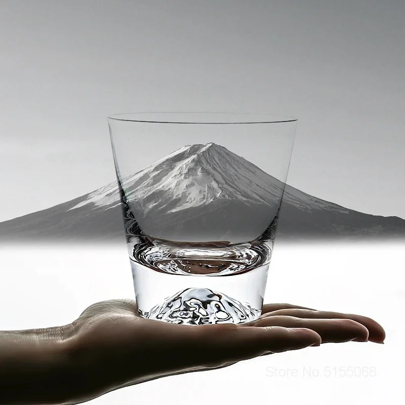 Japan Fujisan Snow Mountain Pure Crystal Whiskey Glass Mount Fuji Snowberg Ice Cake Rock Cup Whisky Wine Glassware Water Tumbler