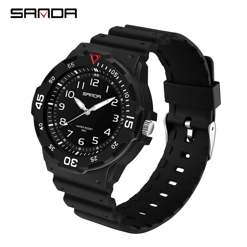 

2021 Fashion SANDA Top Brand Watch men Casual Silicone Waterproof Quartz Watches Luxury watches For Clock Relogio Feminino 6019