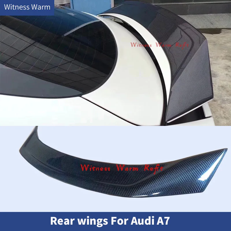 

Carbon Fiber Frp Unpainted Rear Trunk Spoiler Auto Boot Lips Rear Wings Trunk Lip Spoiler for Audi A7 2012-up