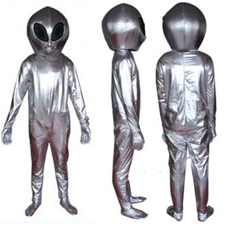 

future space Halloween Silver Alien Coplay Costume Nightclub Party Cosmic UFO Biogame Uniform stage show clothing