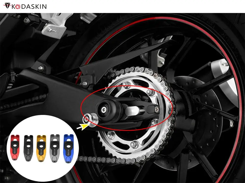 Kodaskin Motorcycle Chain Adjuster Rear Wheel Chain Adjuster Plates For Yamaha mt15 yzf mt-15