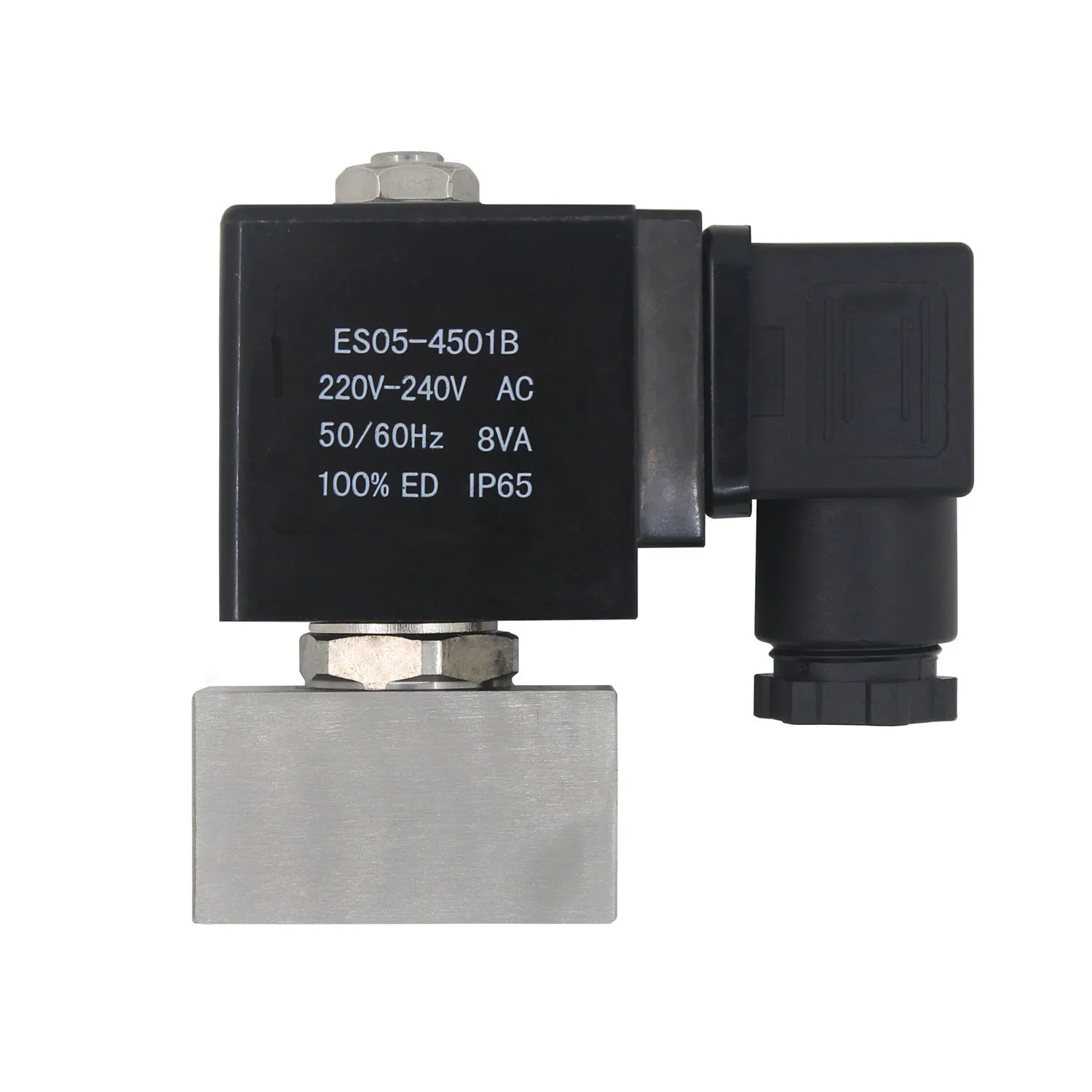 

0~300 bar - stainless steel high pressure solenoid valve electromagnetic solenoid valve 1/4 electrovalve AC 220v 24v BSP/NPT