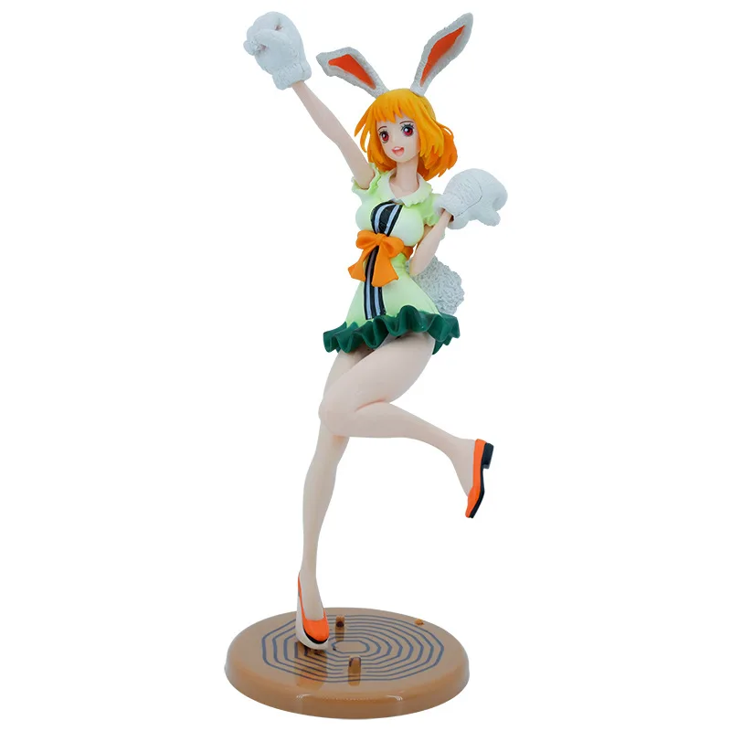 2020 New 24cm ONE PIECE Carrot Kyarotto Moon Lion Mink FamilyCute Rabbit Kinemon PVC Action Model Toy