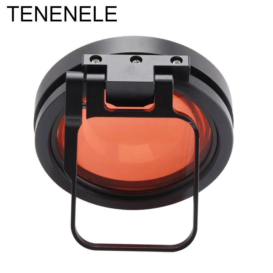 TENENELE Action Camera Filters Set 24X Macro Lens+Diving Red Filter+Adapter Ring on Waterproof Housing For GoPro Hero 5/6/7/2018