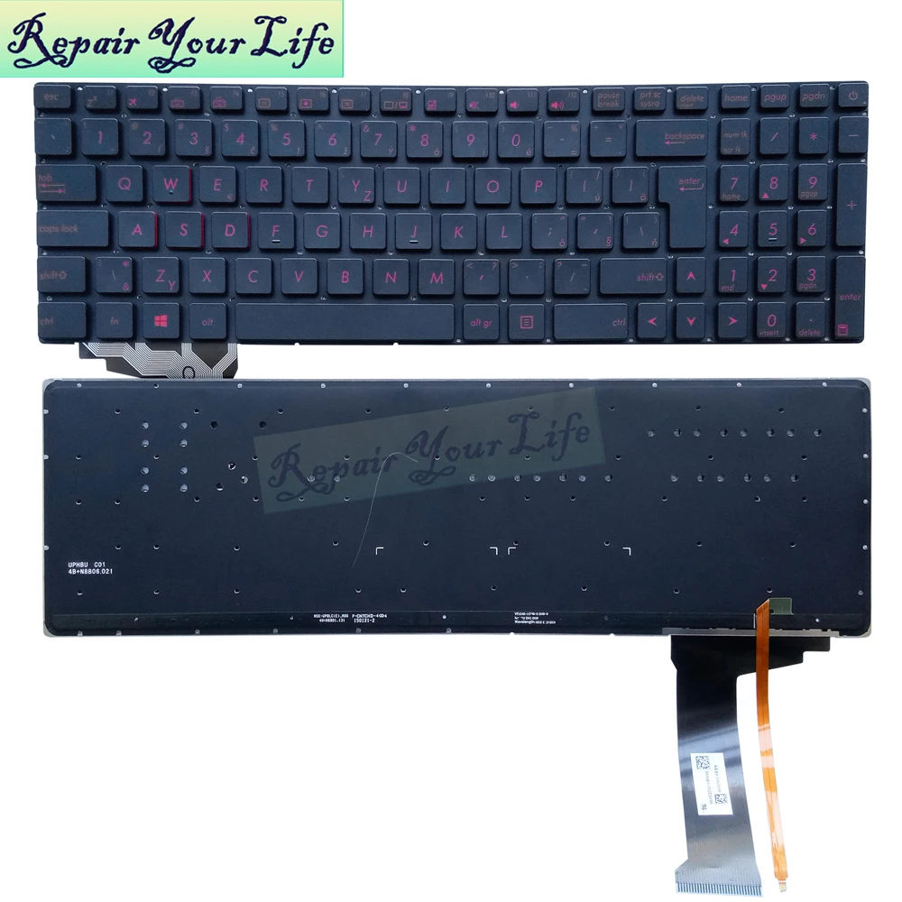 Imagem -03 - Alemão Croata Eslováquia Retroiluminado Teclado para Asus N551 G551 N551vw jm N551zu G551jk jq N751 Gl551 Gamers Substituição Teclados