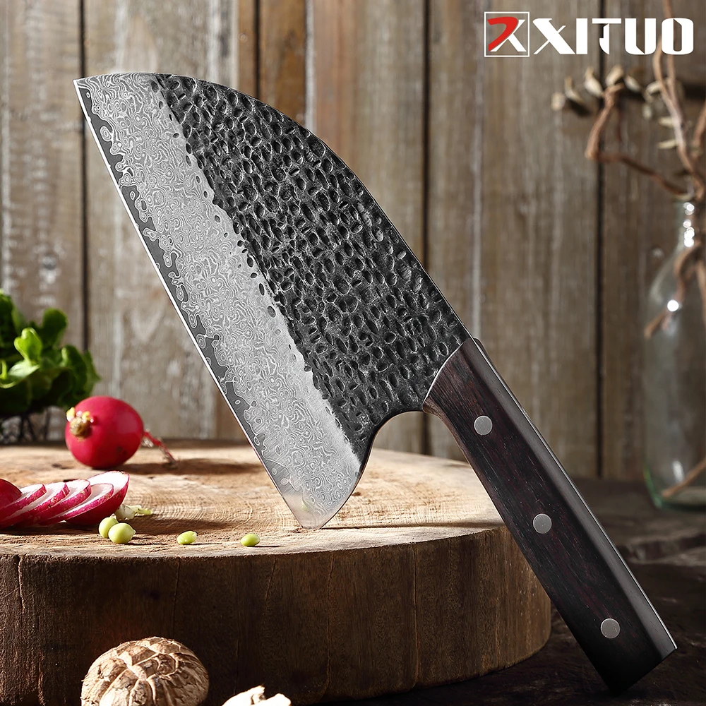 

Kitchen Cooking Slaughter Knife 8 Inch Meat Cleaver Boning Butcher Knife Sharp Handmade Forged Asian Choppers high hardness