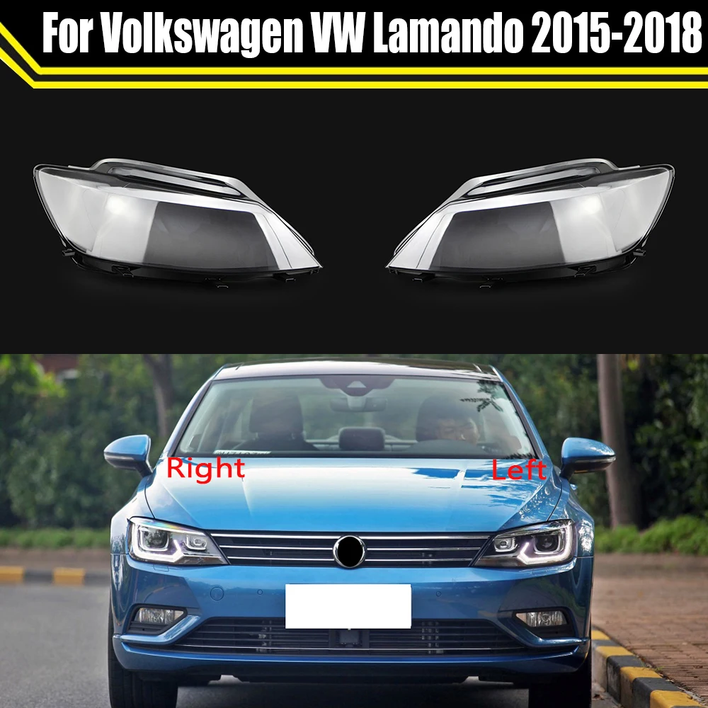 

Auto Glass Lamp Headlamp Lampcover Front Headlight Cover Lens Shell Light Case For Volkswagen VW Lamando 2015~2018 Xenon LED