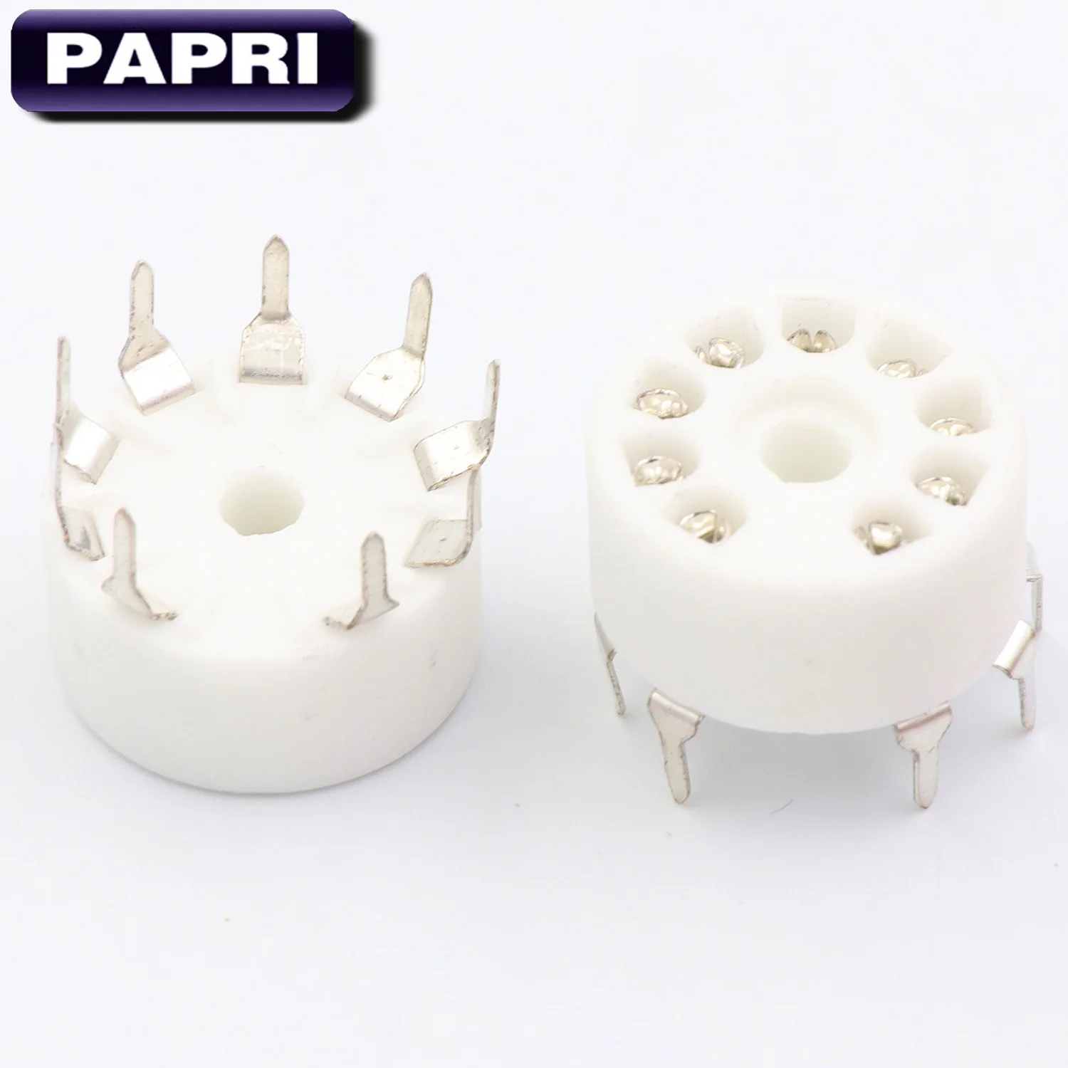 10 قطعة السيراميك الذهب-مطلي 9-دبوس PCB المقبس ل 12AT7 12AU7 ECC83/12AX7 EL84 6922 5670 6DJ8 EF86
