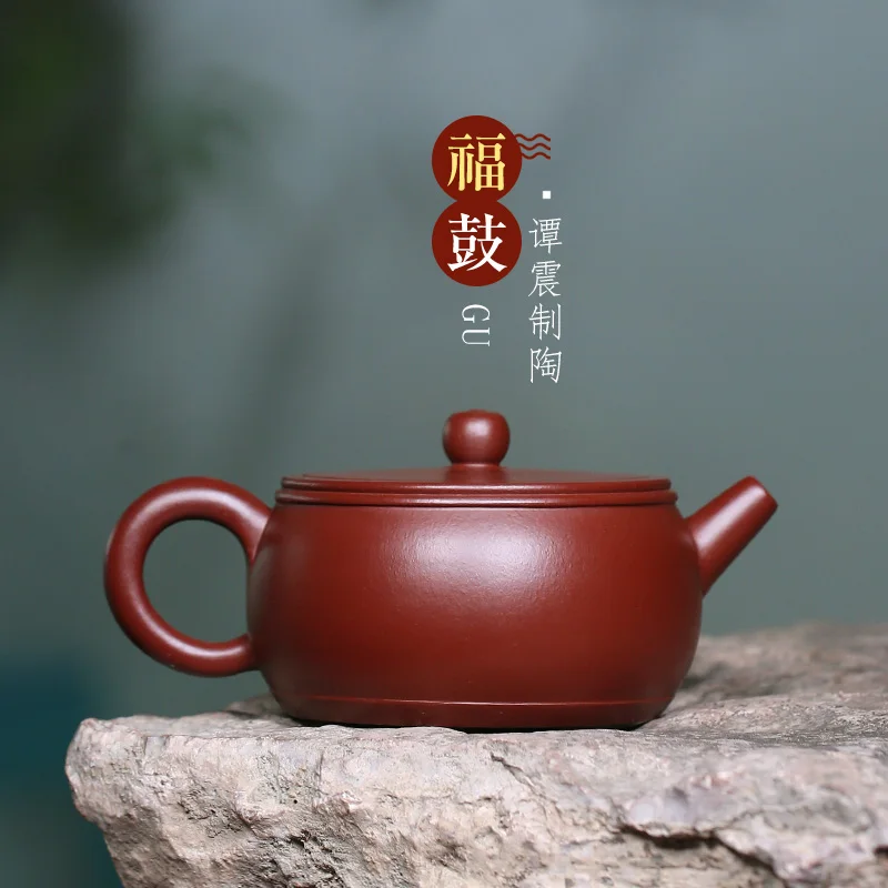 ★world Yixing strength style handmade purple clay teapot 170cc small capacity purple clay single teapot with Fugu teapot