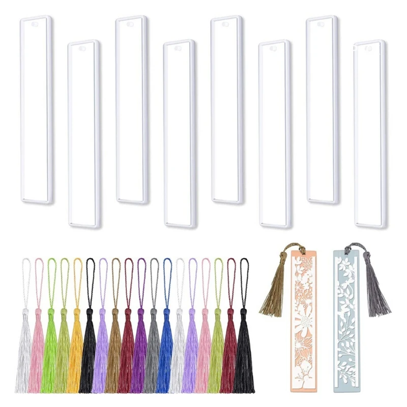 36 Pcs/Pack Clear Resin Mold Set Large Mould Set with Colorful Tassels