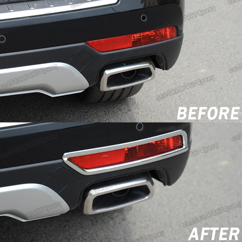 Car Rear Bumper Foglight Frame Decoration for Trumpchi Gac Gs8 2017 2018 2019 2020 2021 Tail Lamp Exterior Accessories Auto