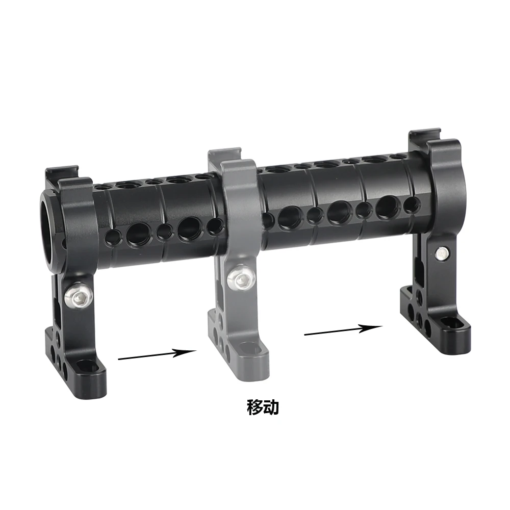 Kayulin Video maniglia superiore azione stabilizzante regolazione a doppia estremità impugnatura per formaggio con adattatore per montaggio a due maniglie per gabbia per videocamera