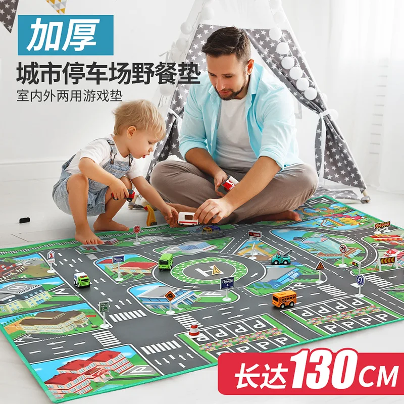 Polymère de jeu épais pour enfants, 130x100cm, jouets pour enfants, Playvirus, imperméable, non tissé, tapis de jeu, pique-nique