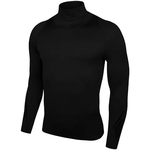 KELME Men's T-shirt Men Sports Fitness Slim Fit Long-sleeved Velvet Hign Colla Warm Training Running Sportswear T Shirt 3881109