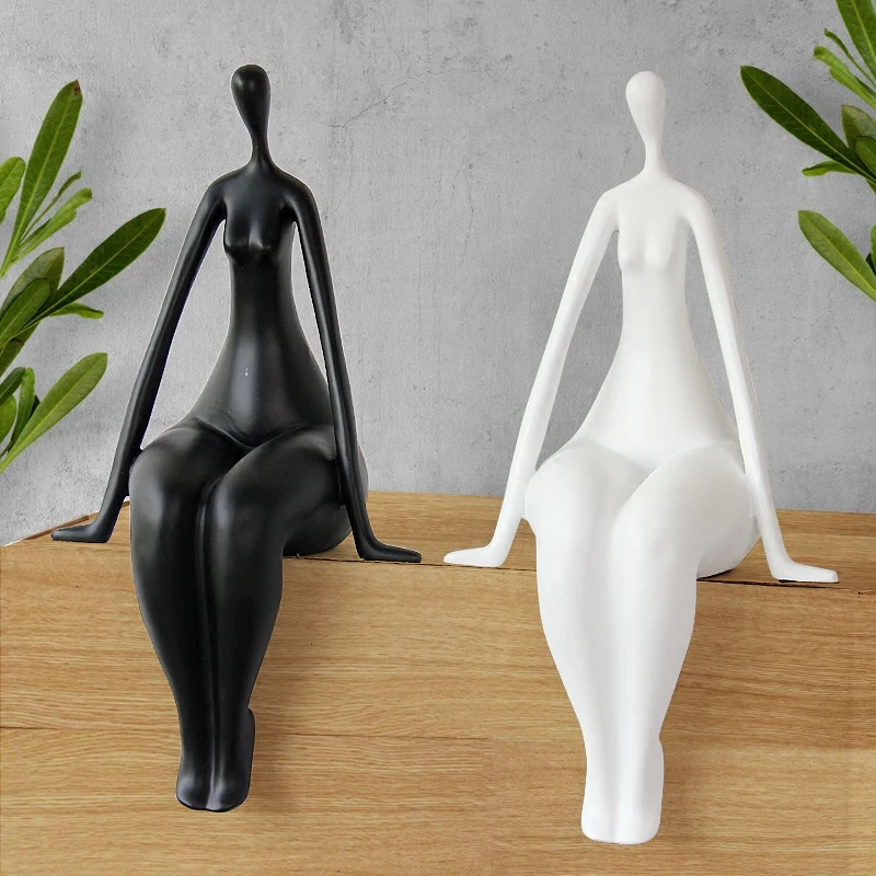 ABSTRACTIVE BODY ARTS FIGURE STATUE FEMALE NUDE SCULPTURE RESIN ART&CRAFT DESKTOP DECORATION OFFICE L3207