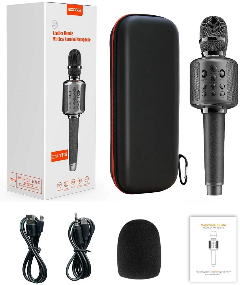 Microfono Karaoke Bluetooth JEEFU Portatile Con Altoparlante - Regalo Perfetto Per Cantare In Casa