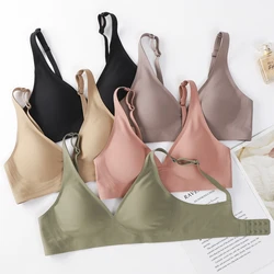 Women Latex Bra Seamless Underwear Sexy Brassieres Woman's Wireless Bras Soft Female Intimates Lingerie Plus Size Bralette S-XL