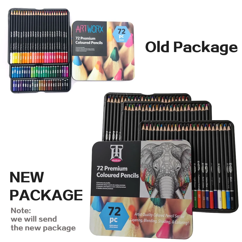 72 Colors Professional Color Pencil Set Iron Box Colored Colour Drawing Pencil Lapices De Colores School Artist Supplies image 2
