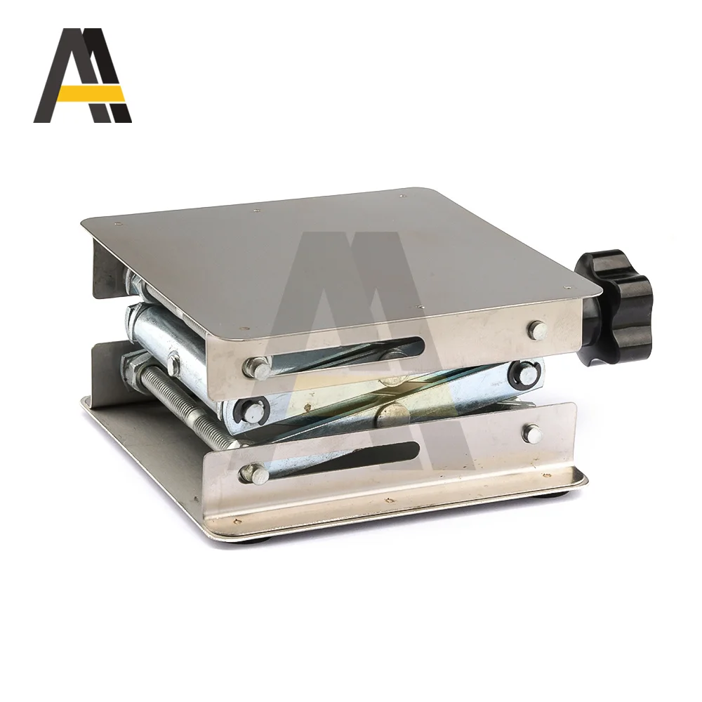 Có Thể Điều Chỉnh Nâng Bàn Tủ Trưng Bày Đỡ Kéo Jack 100*100*150Mm Nâng Cho Vật Lý/Hóa Học/sinh Học Các Thí Nghiệm